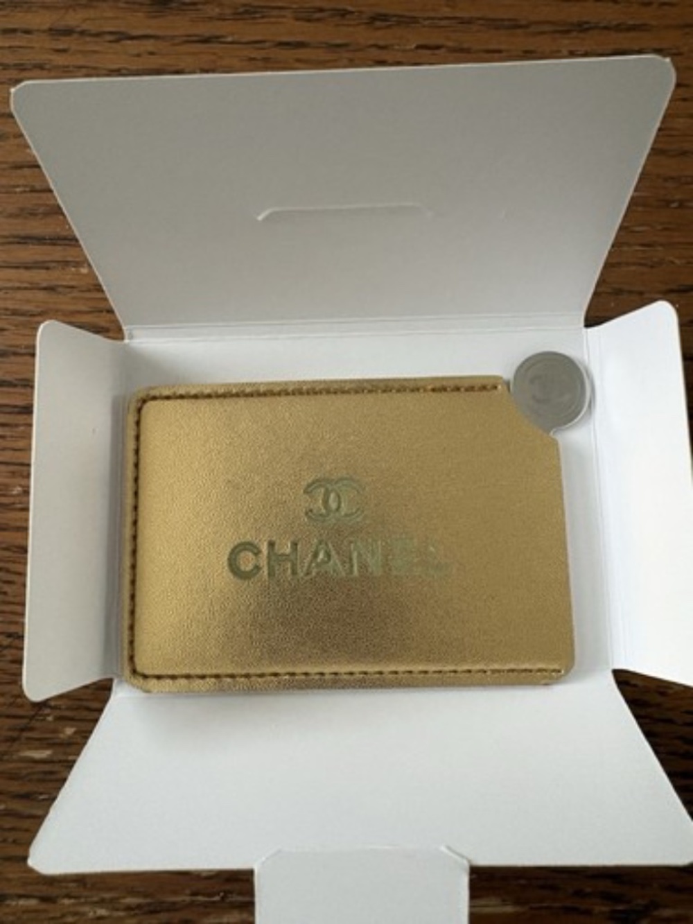 NIB CHANEL GOLD Metallic Mirror with case